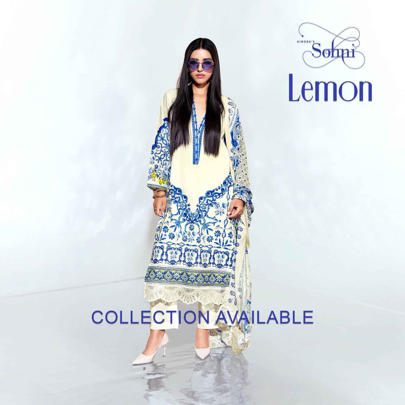 Kimora Lemon Cotton Dress Material (4 pcs Catalogue)