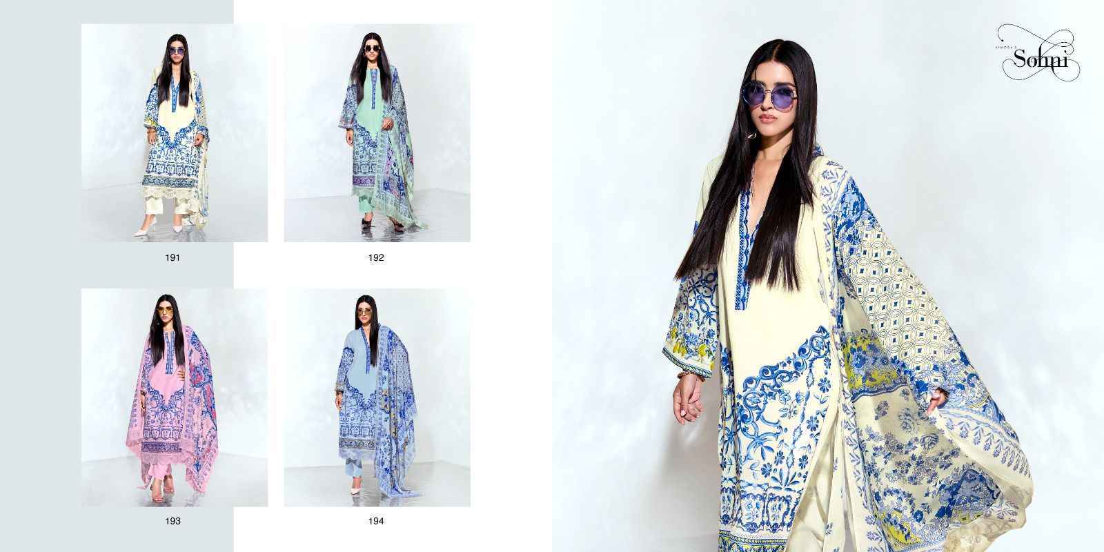 Kimora Lemon Cotton Dress Material (4 pcs Catalogue)
