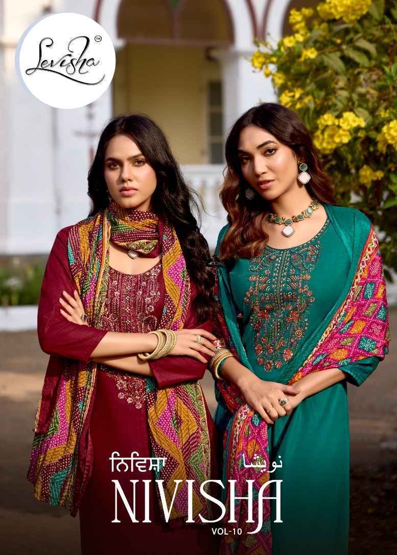 Levisha Nivisha Vol-10 Rayon Dress Material (6 pcs Catalogue)