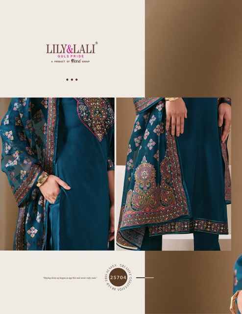 Lily & Lali Brasso Roman Silk Readymade Suit (6 pcs Catalogue)