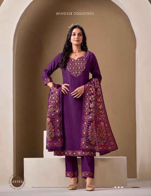 Lily & Lali Brasso Roman Silk Readymade Suit (6 pcs Catalogue)
