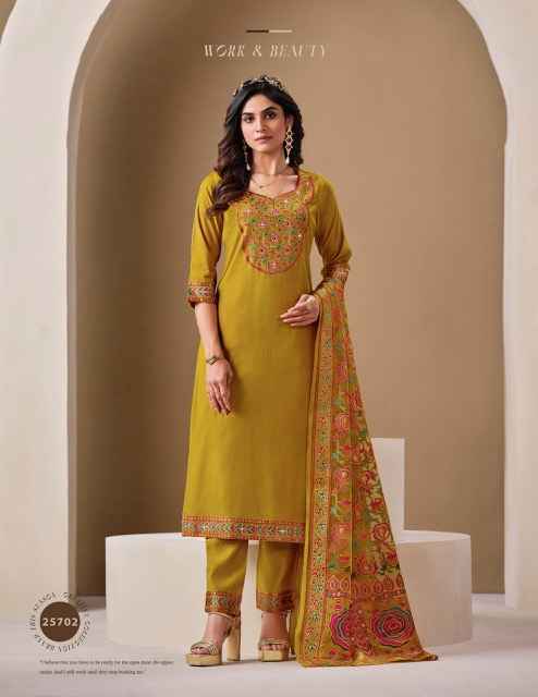 Lily & Lali Brasso Roman Silk Readymade Suit (6 pcs Catalogue)