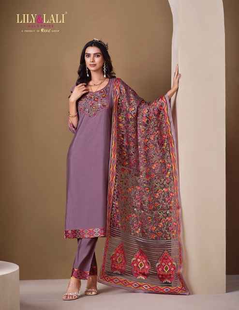 Lily & Lali Brasso Roman Silk Readymade Suit (6 pcs Catalogue)