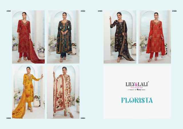 Lily & Lali Florista Readymade Natural Crepe Dress (6 pcs Catalogue)