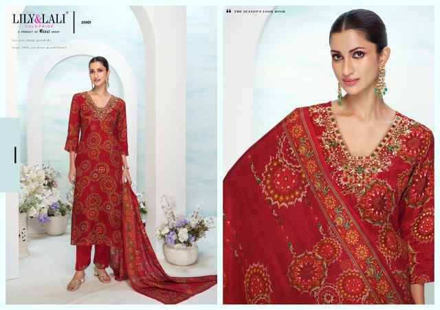 Lily & Lali Florista Readymade Natural Crepe Dress (6 pcs Catalogue)
