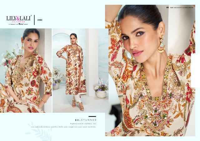 Lily & Lali Florista Readymade Natural Crepe Dress (6 pcs Catalogue)