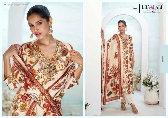 Lily & Lali Florista Readymade Natural Crepe Dress (6 pcs Catalogue)
