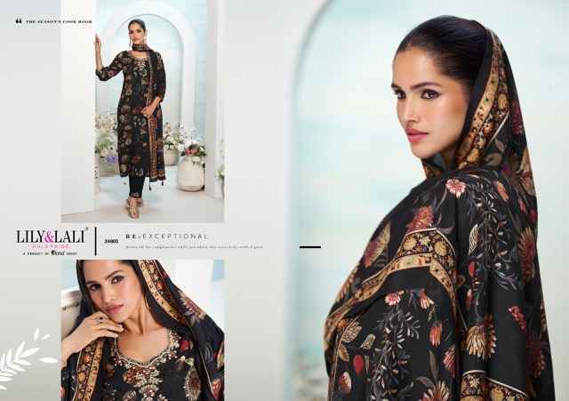 Lily & Lali Florista Readymade Natural Crepe Dress (6 pcs Catalogue)