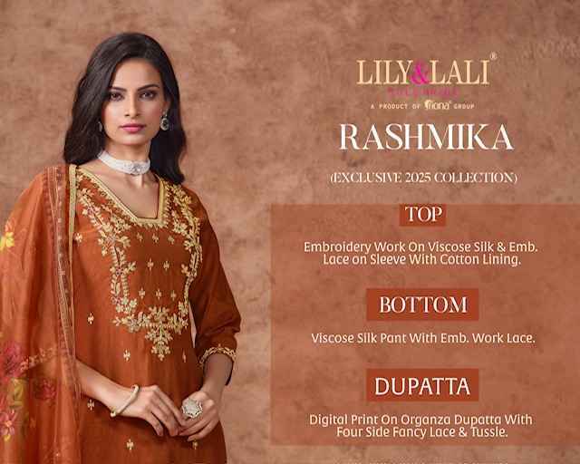 Lily & Lali Rashmika Viscouse Silk Readymade Suit (6 pcs Catalogue)