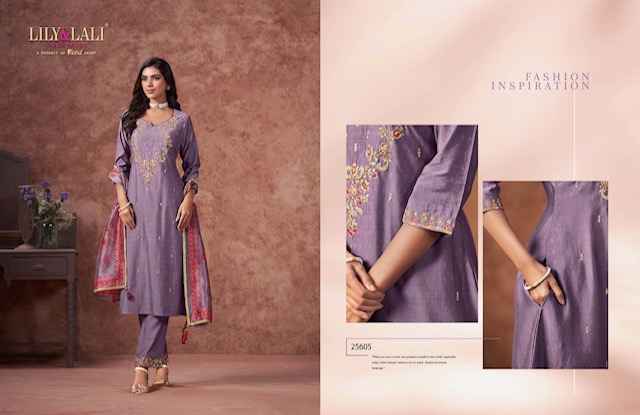 Lily & Lali Rashmika Viscouse Silk Readymade Suit (6 pcs Catalogue)