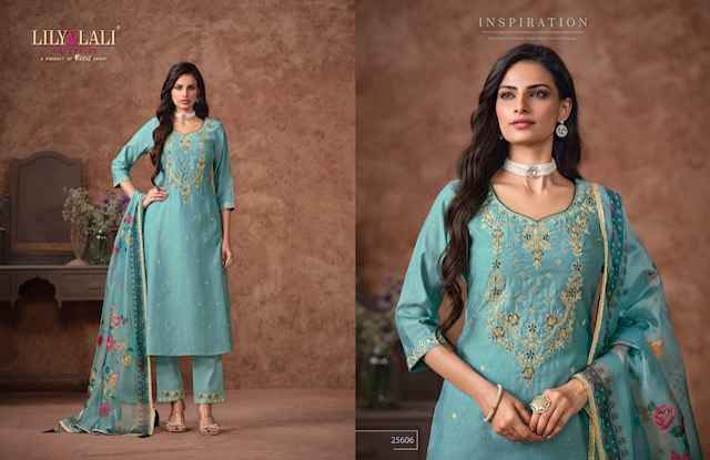 Lily & Lali Rashmika Viscouse Silk Readymade Suit (6 pcs Catalogue)