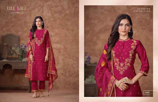 Lily & Lali Rashmika Viscouse Silk Readymade Suit (6 pcs Catalogue)