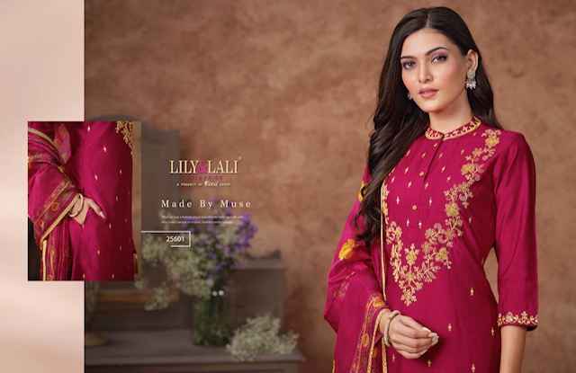 Lily & Lali Rashmika Viscouse Silk Readymade Suit (6 pcs Catalogue)
