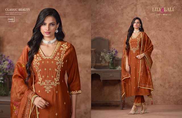 Lily & Lali Rashmika Viscouse Silk Readymade Suit (6 pcs Catalogue)