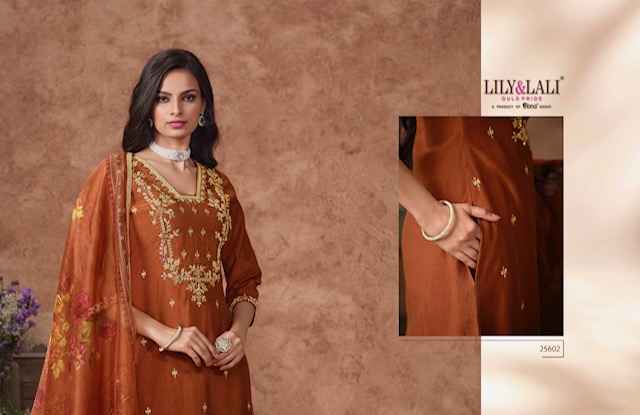 Lily & Lali Rashmika Viscouse Silk Readymade Suit (6 pcs Catalogue)