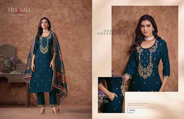 Lily & Lali Rashmika Viscouse Silk Readymade Suit (6 pcs Catalogue)
