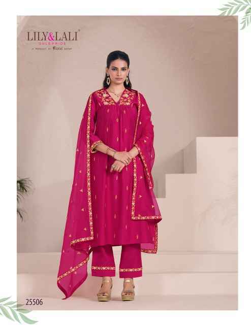 Lily & Lali Zari Viscouse Readymade Suit (6 pcs Catalogue)