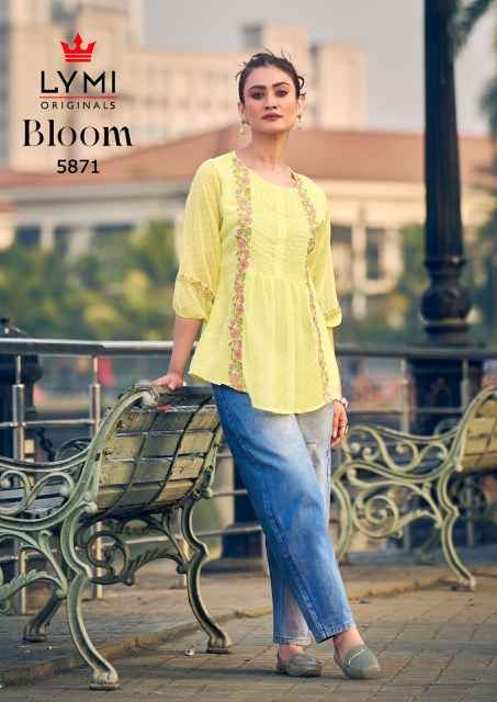 Lymi Bloom Short Georgette Kurti 6 pcs Catalogue