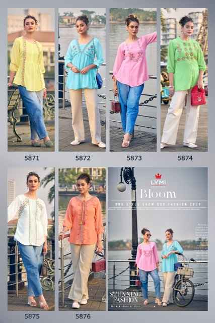 Lymi Bloom Short Georgette Kurti 6 pcs Catalogue