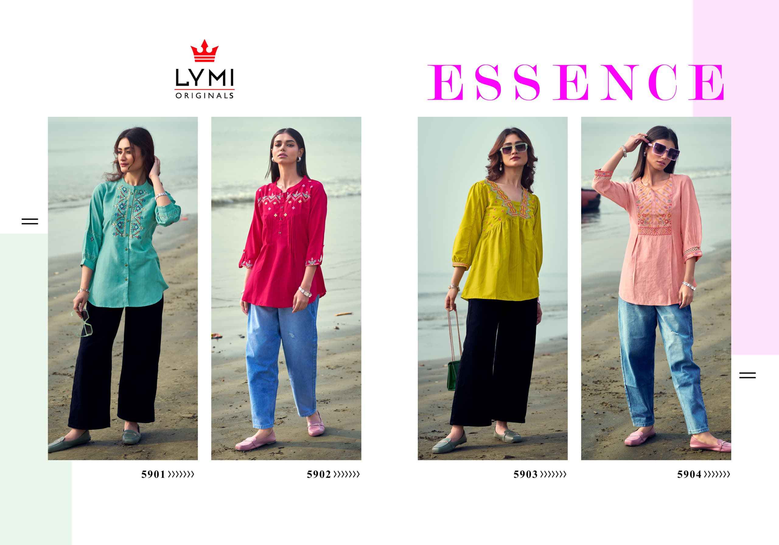 Lymi Essence Short Viscouse Kurti 4 pcs Catalogue