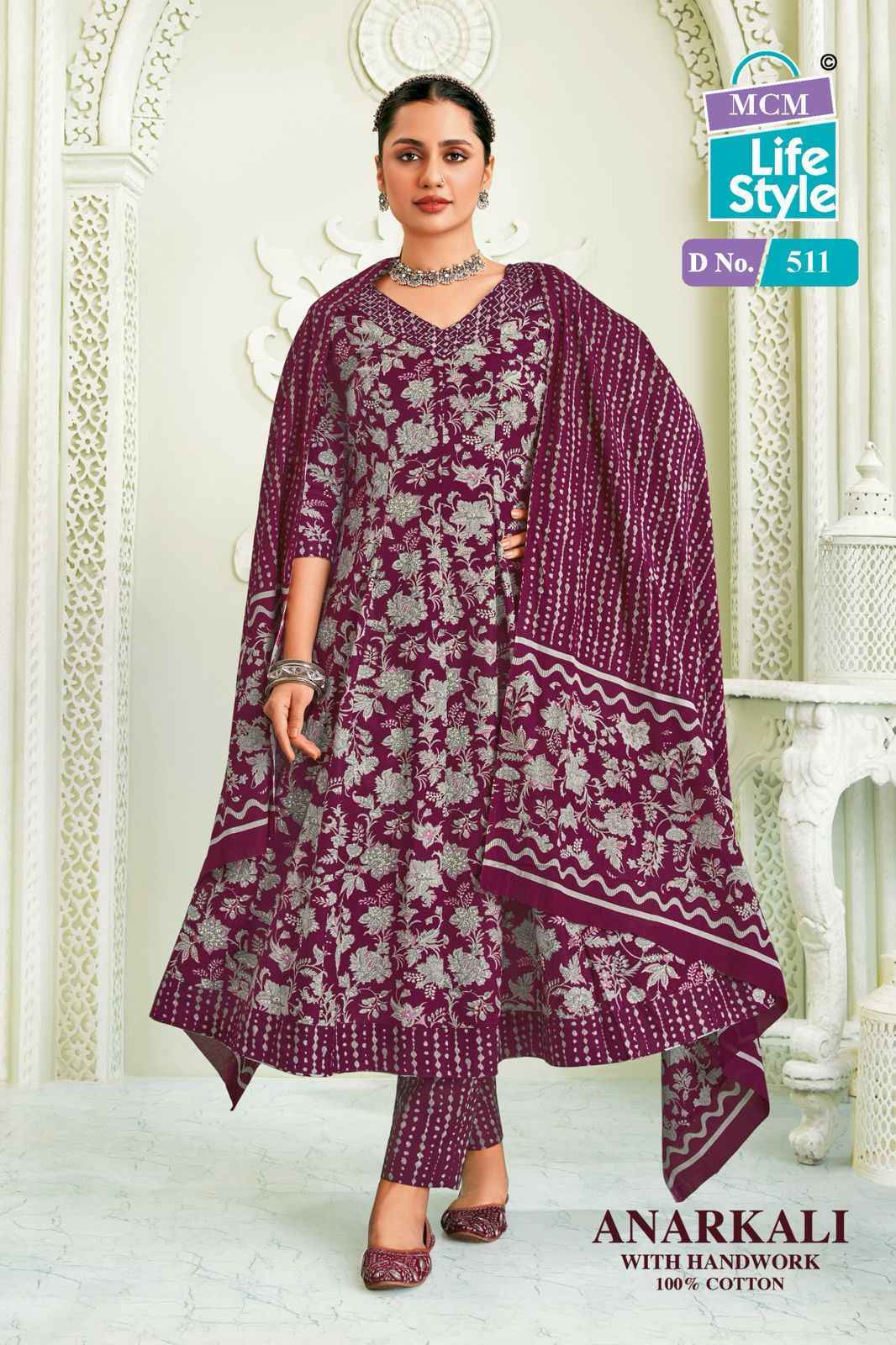 MCM Lifestyle Anarkali Vol-5 Cotton Readymade Suit (10 pcs Catalogue)