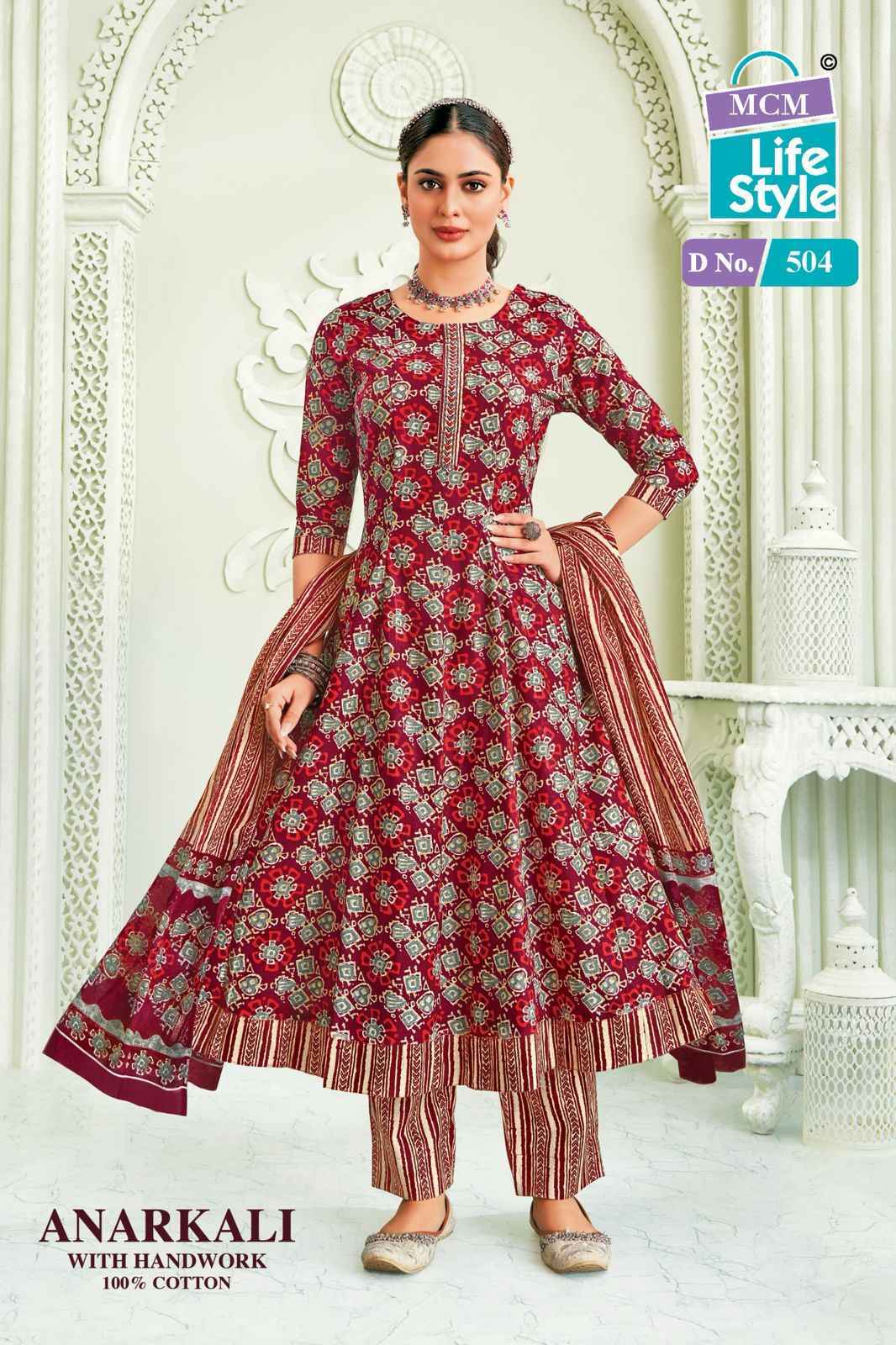 MCM Lifestyle Anarkali Vol-5 Cotton Readymade Suit (10 pcs Catalogue)