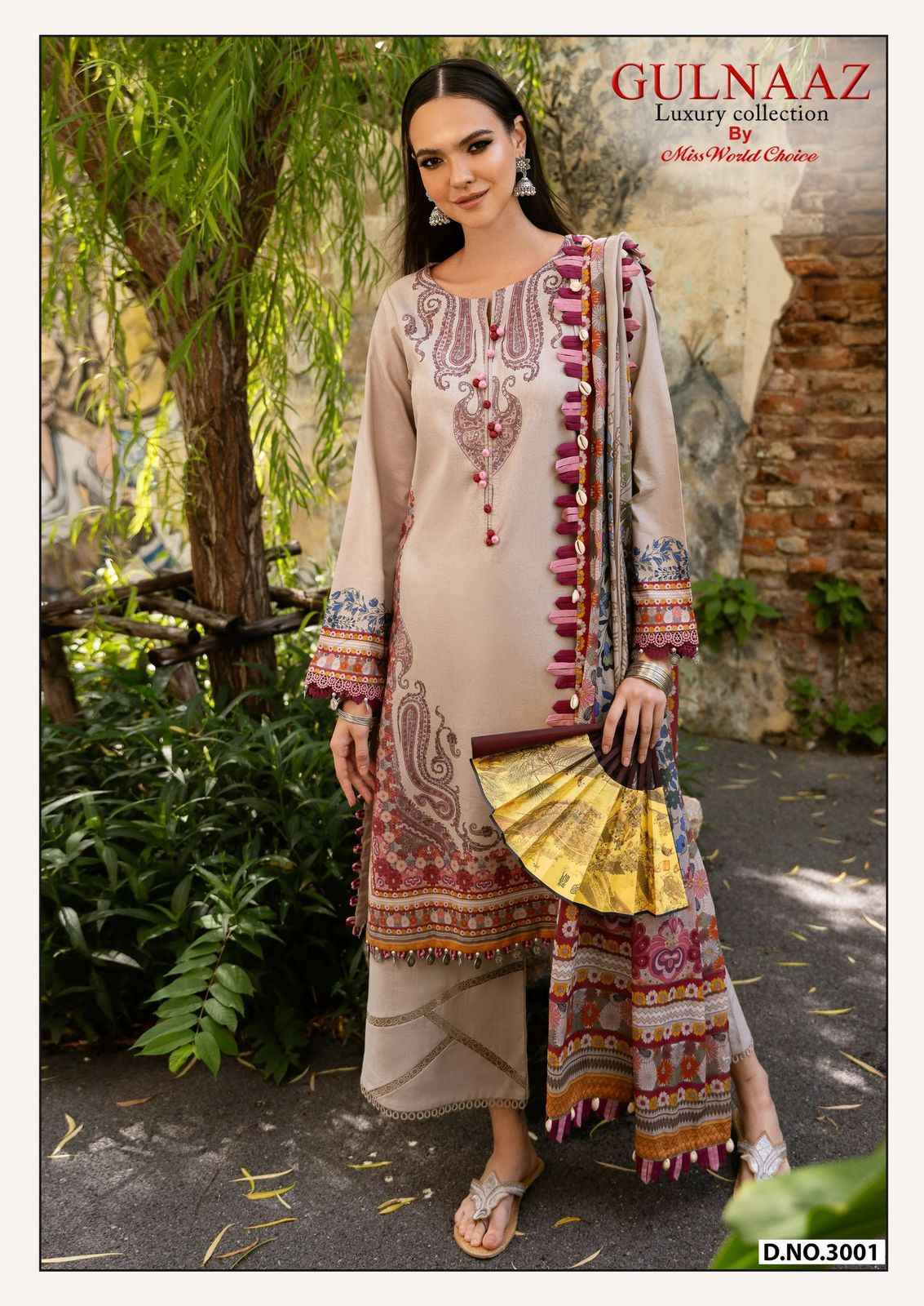 Miss World Choice Gulnaaz Vol 3 Cotton Dress Material 6 pcs Catalogue