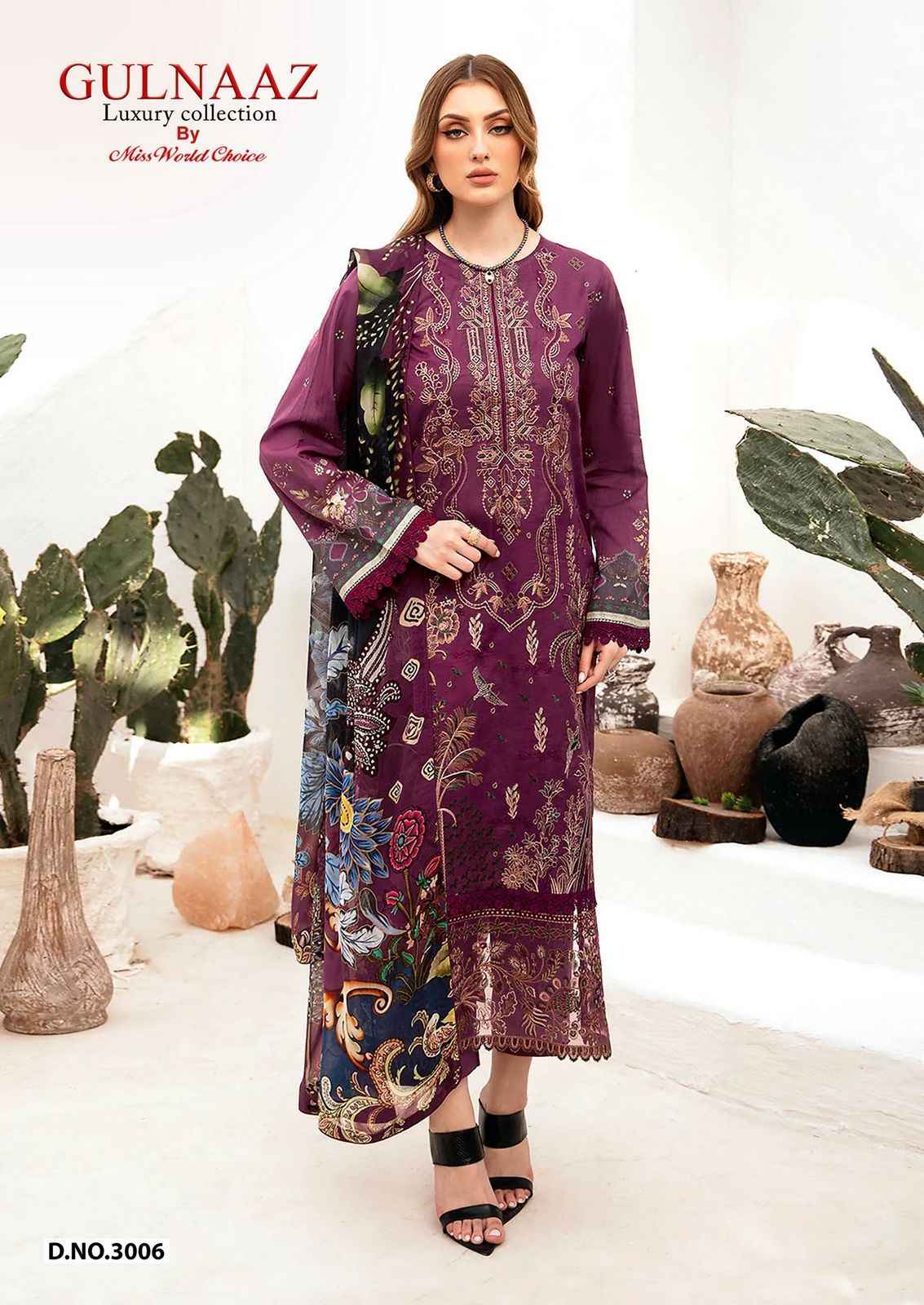 Miss World Choice Gulnaaz Vol 3 Cotton Dress Material 6 pcs Catalogue