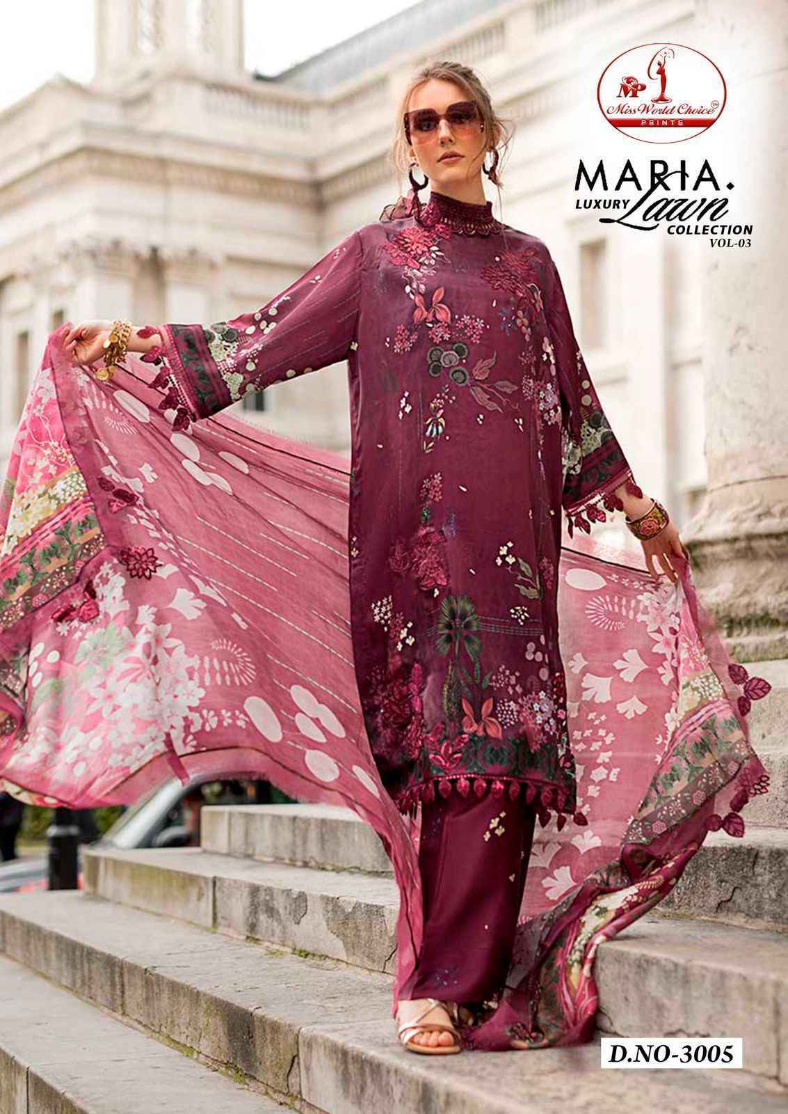 Miss World Choice Maria Vol-3 Cotton Dress Material (6 pcs Catalogue)