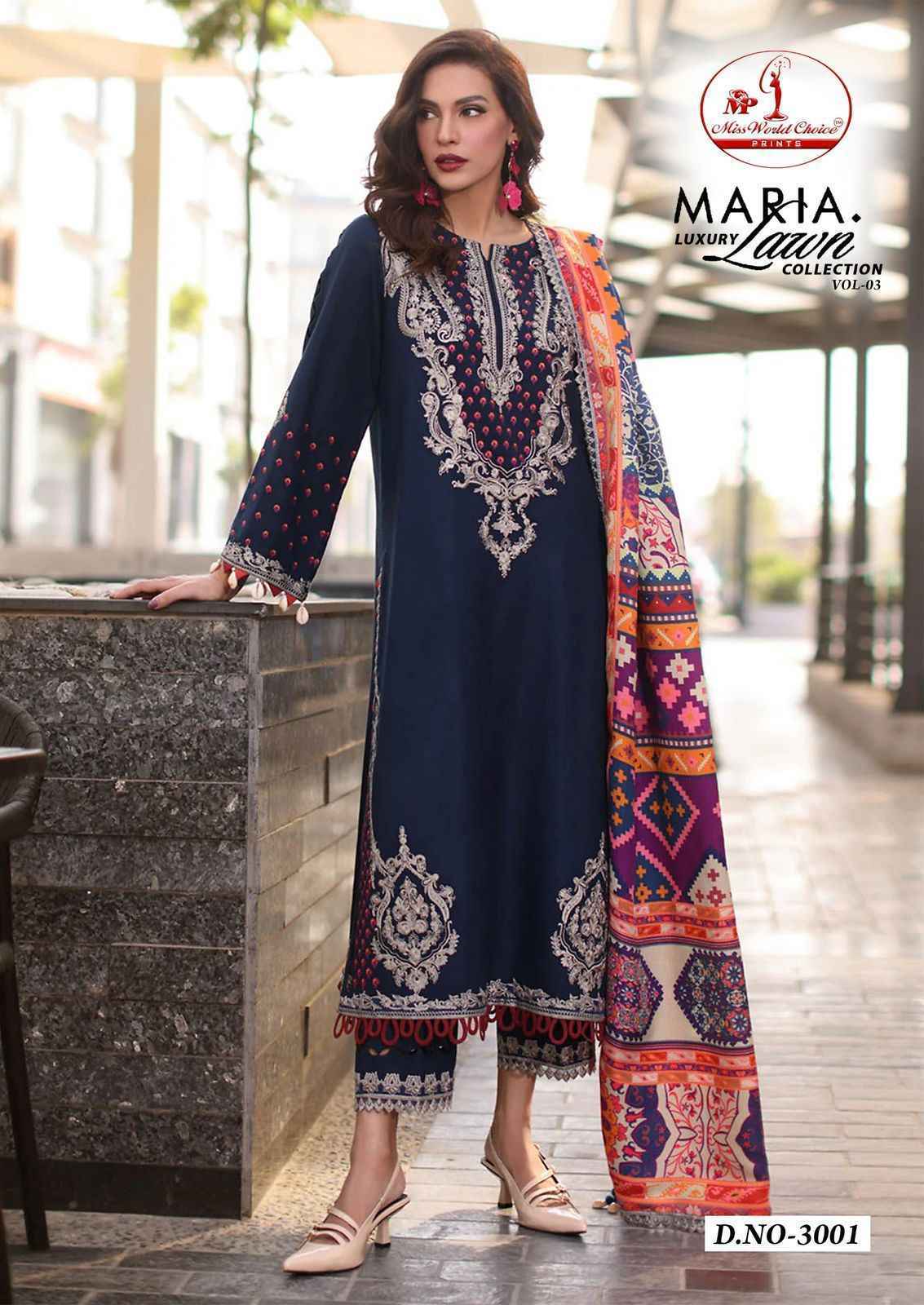 Miss World Choice Maria Vol-3 Cotton Dress Material (6 pcs Catalogue)
