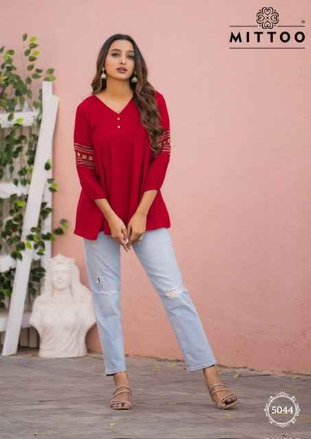 Mittoo Victoria Vol 8 Short Rayon Kurti 6 pcs Catalogue