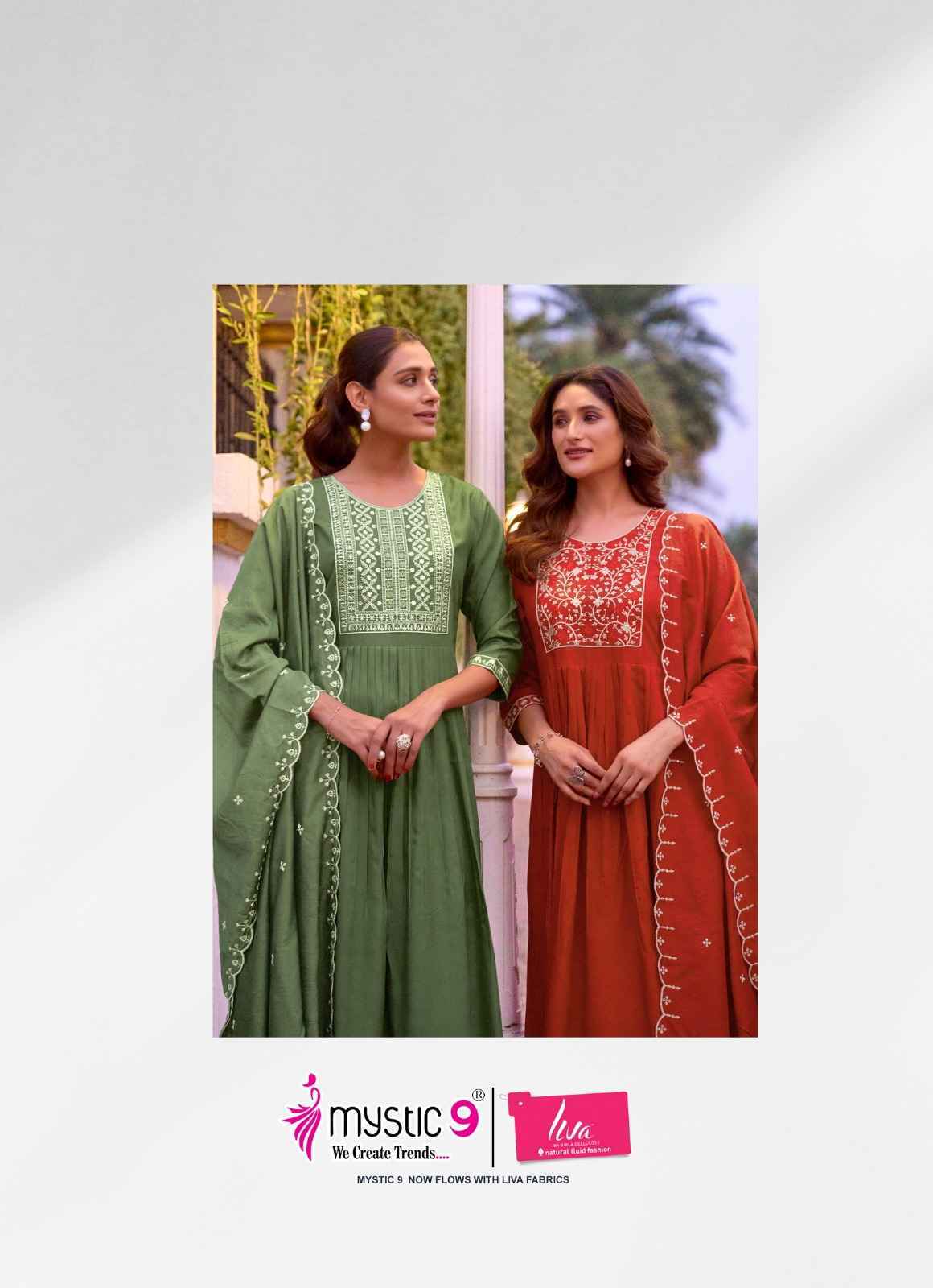 Mystic 9 Afreen Vol-1 Viscouse Rayon Readymade Suit Wholesale