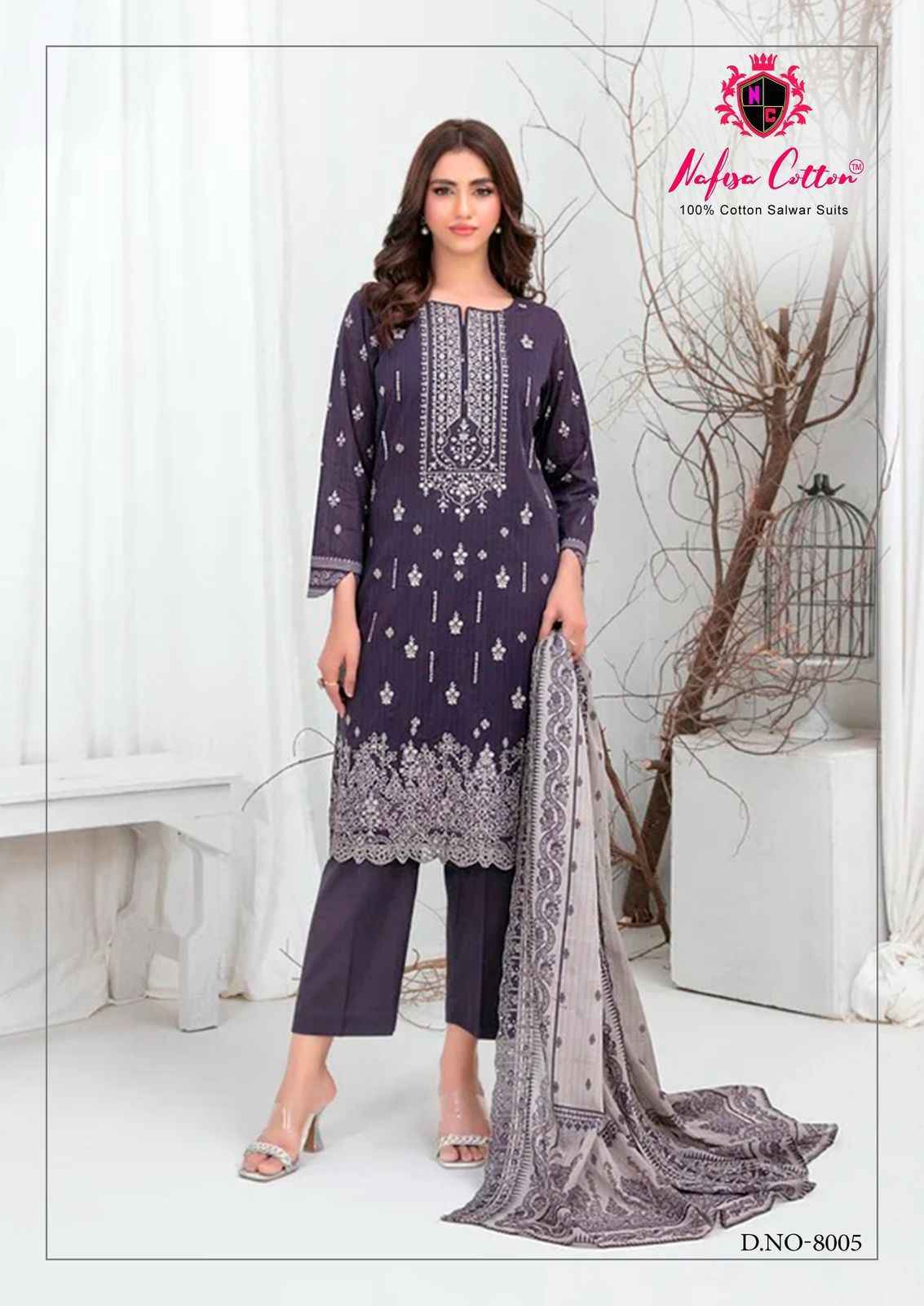 Nafisa Cotton Andaaz Karachi Suits Vol-8 Cotton Dress Material (6 pcs Catalogue)