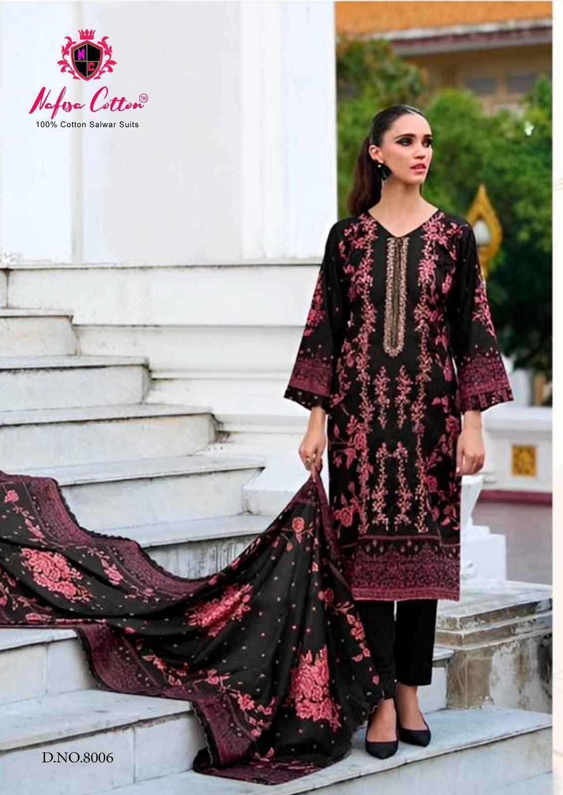 Nafisa Cotton Andaaz Karachi Suits Vol-8 Cotton Dress Material (6 pcs Catalogue)