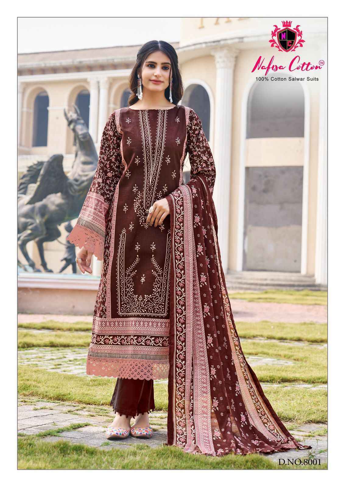 Nafisa Cotton Andaaz Karachi Suits Vol-8 Cotton Dress Material (6 pcs Catalogue)