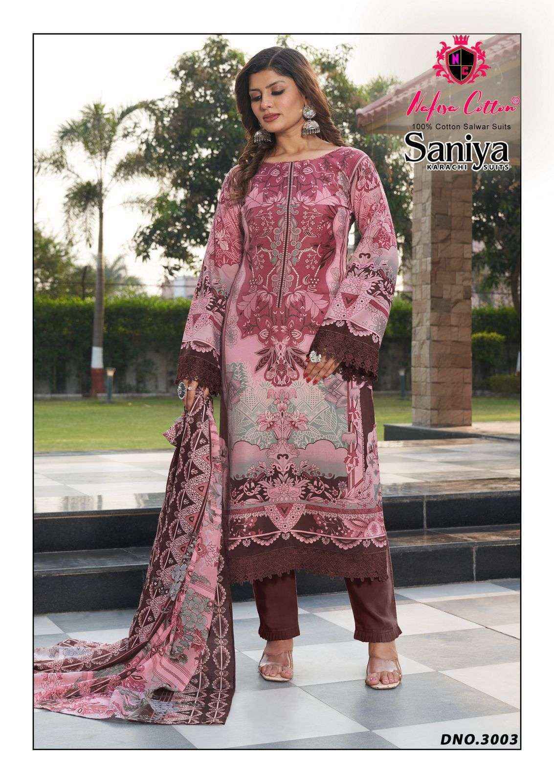 Nafisa Cotton Saniya Karachi Suits Vol-3 Cotton Dress Material (6 pcs Catalogue)