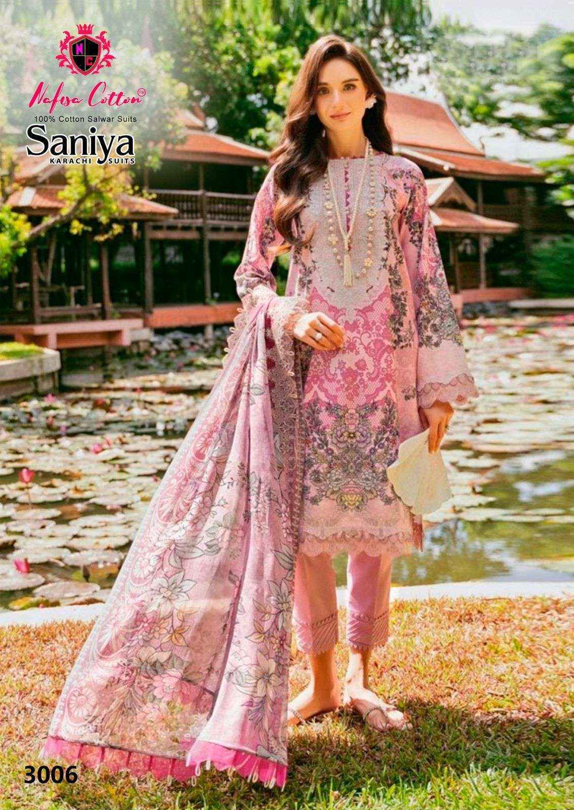 Nafisa Cotton Saniya Karachi Suits Vol-3 Cotton Dress Material (6 pcs Catalogue)