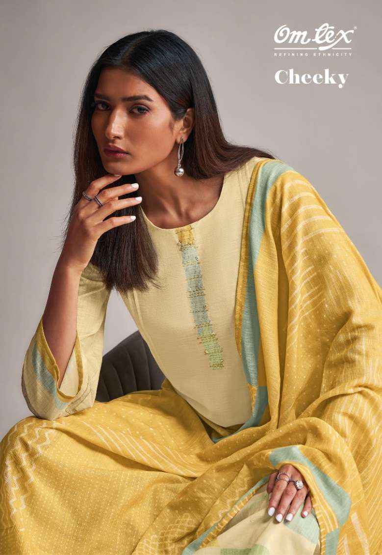 Omtex Cheeky Linen Cotton Dress Material 4 pcs Catalogue