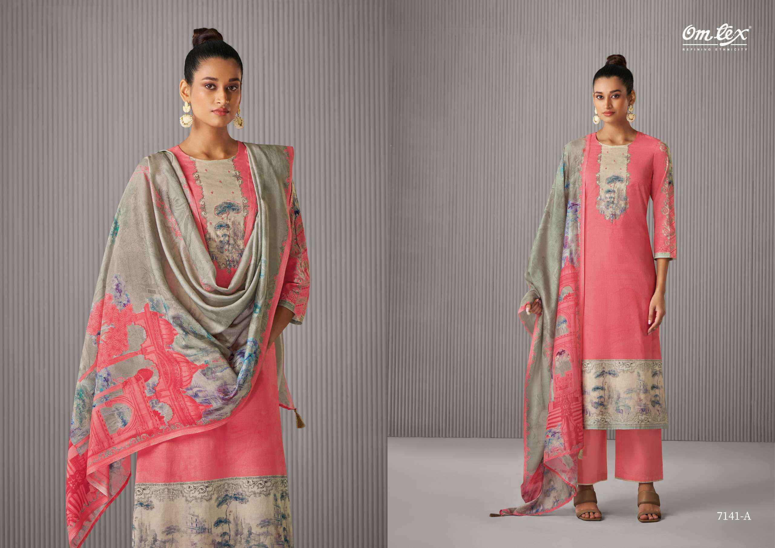 Omtex Rishima Lawn Cotton Dress Material (4 pcs Catalogue)