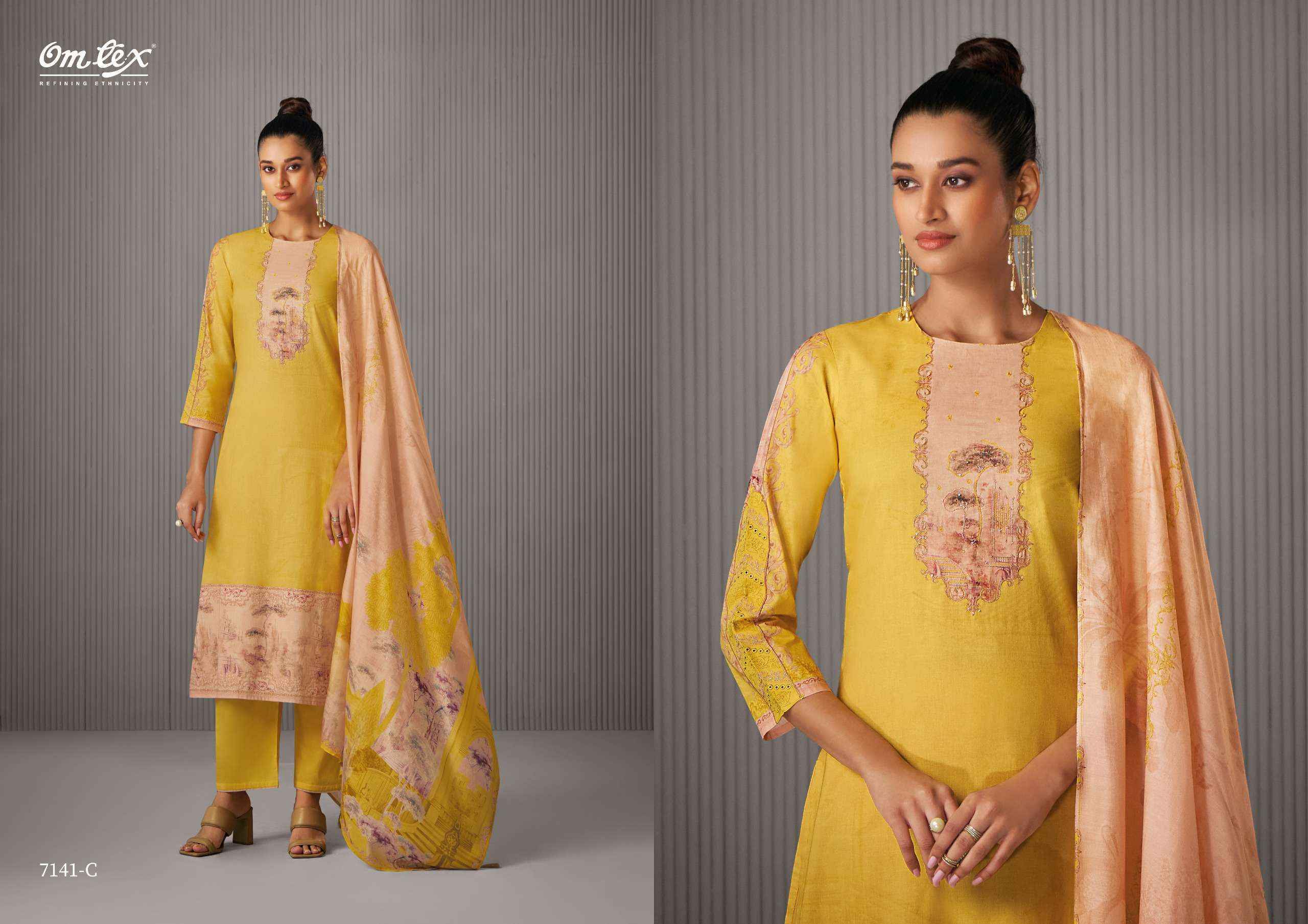 Omtex Rishima Lawn Cotton Dress Material (4 pcs Catalogue)