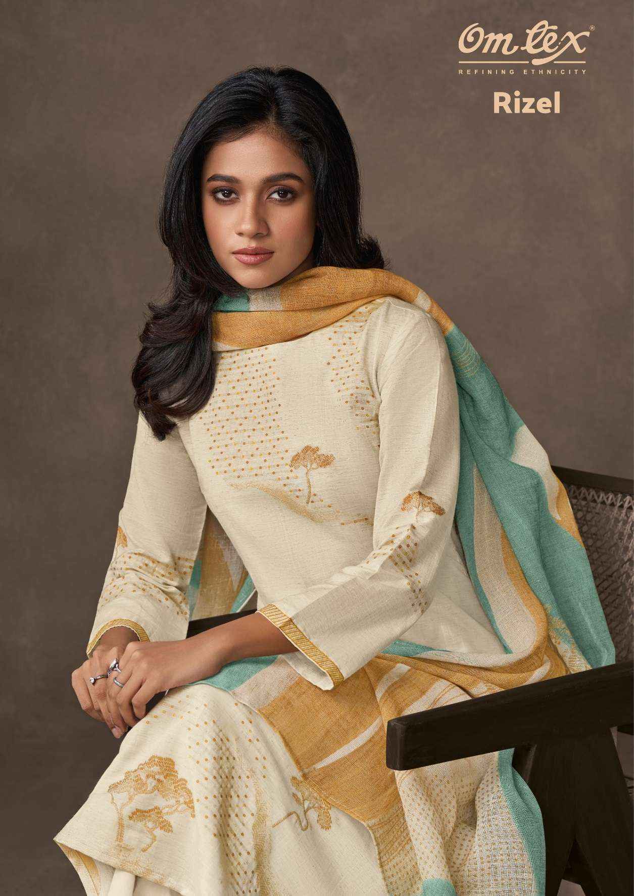 Omtex Rizel Cotton Silk Jacquard Dress Material 4 pcs Catalogue