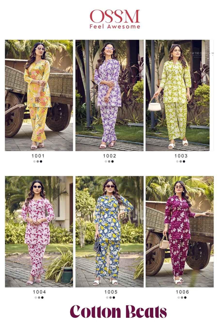 Ossm Cotton Beats Cotton Co ord Set 6 pcs Catalogue