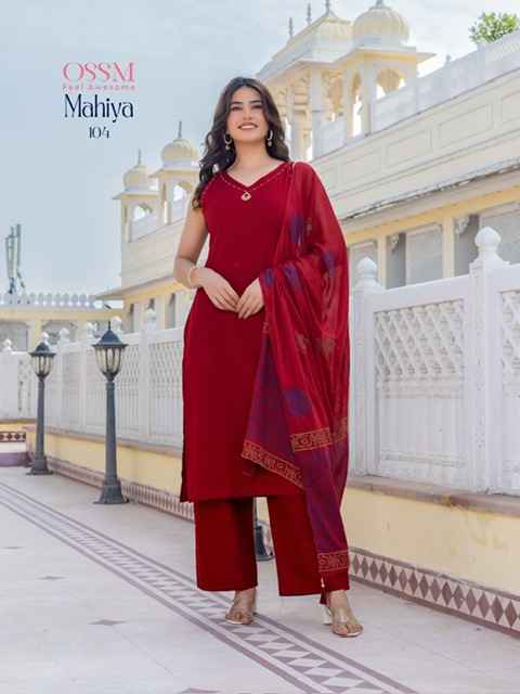 Ossm Mahiya Cotton Readymade Suit (6 pcs Catalogue)