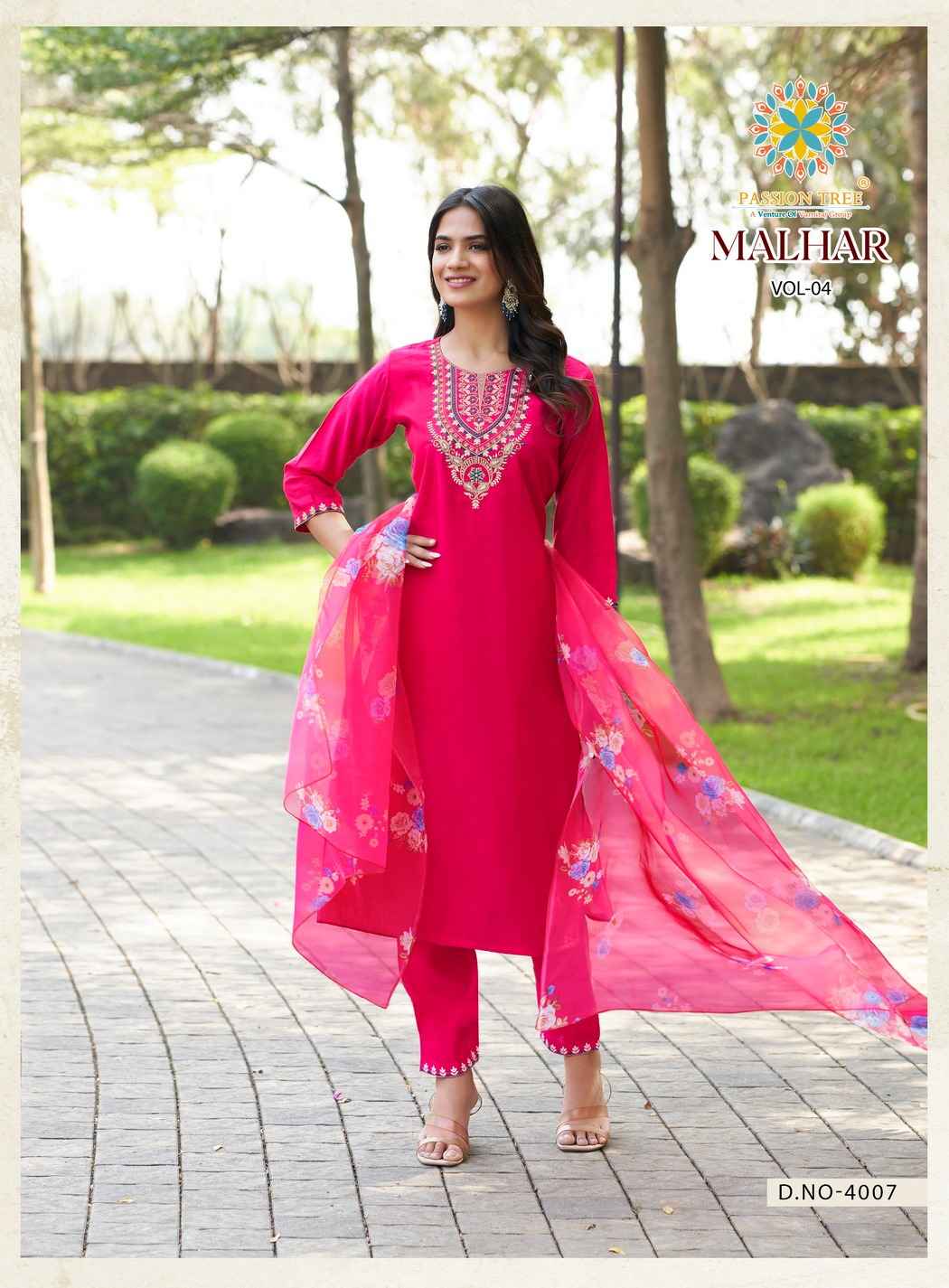 Passion Tree Malhar Vol 4 Roman Silk Kurti Combo 8 pcs Catalogue
