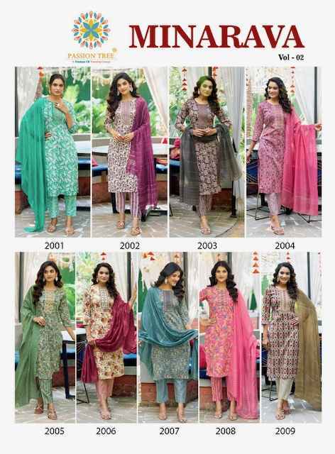 Passion Tree Minarva Vol-2 Rayon Readymade Suit (9 pcs Catalogue)