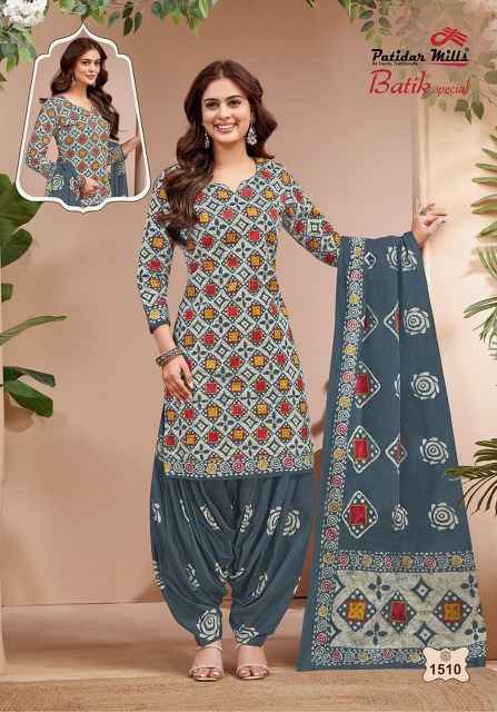Patidar Mills Batik Special Vol 15 Cotton Dress Material 10 pcs Catalogue