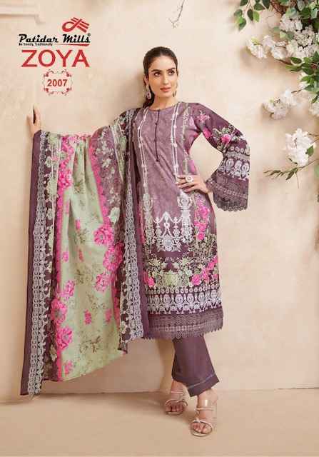Patidar Mills Zoya Vol 2 Cotton Dress Material 8 pcs Catalogue