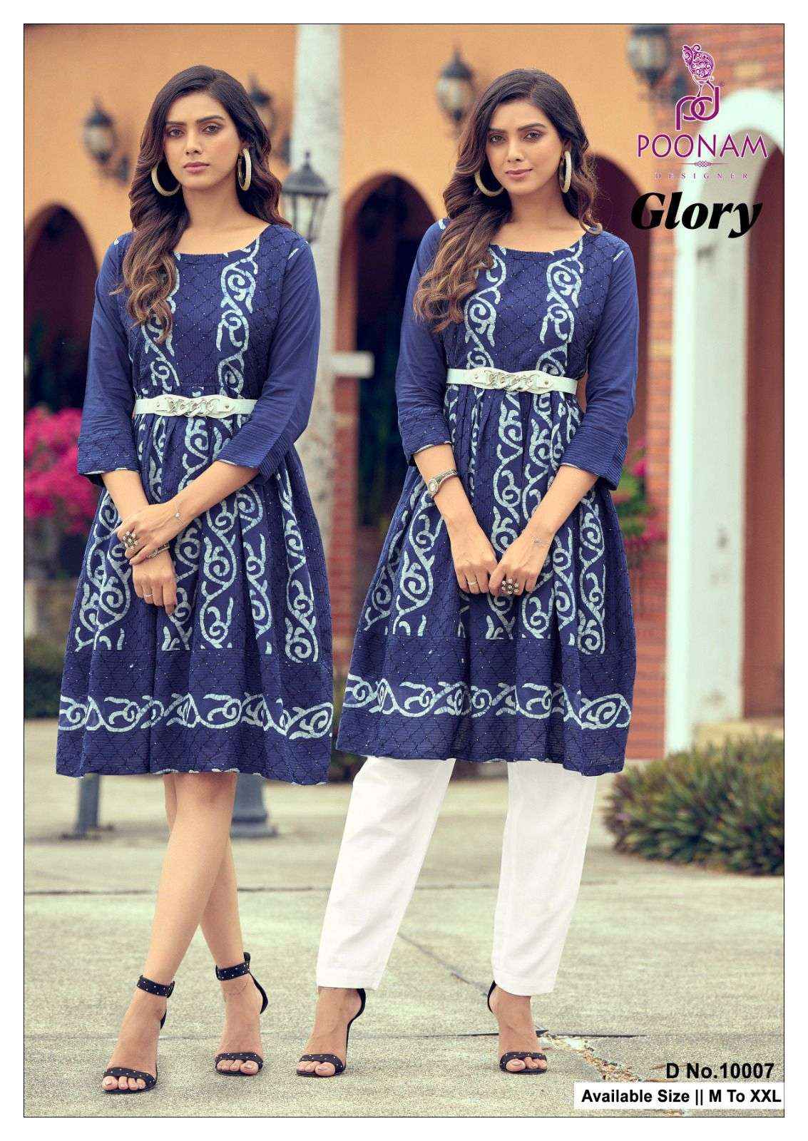 Poonam Designer Glory Viscouse Kurti 8 pcs Catalogue