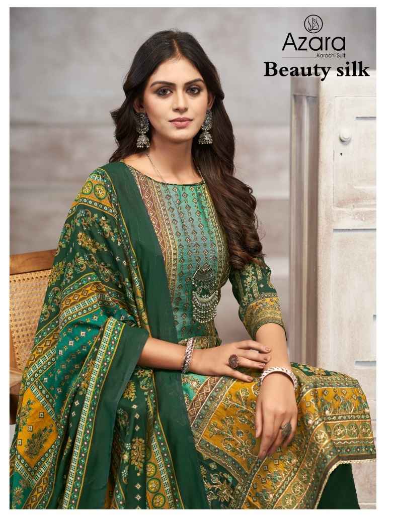 Radhika Fashion Azara Beauty Silk Musline Dress Material 4 pcs Catalogue