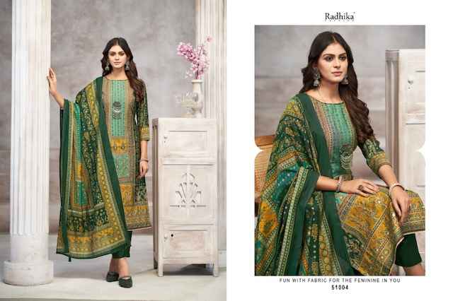 Radhika Fashion Azara Beauty Silk Musline Dress Material 4 pcs Catalogue